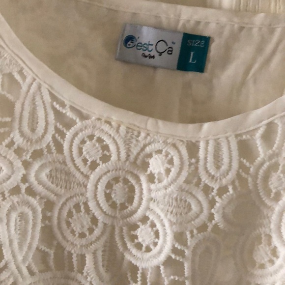 C’est Ca New York lace peplum top - Picture 3 of 3